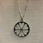 LC-hjerte anheng, sølv.