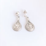 Ørepynt dråpeformet, Sølv